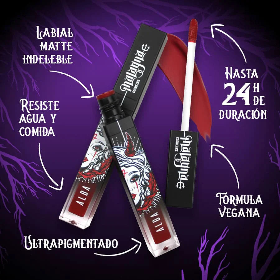 Labial indeleble rojo vino mate | Demencia