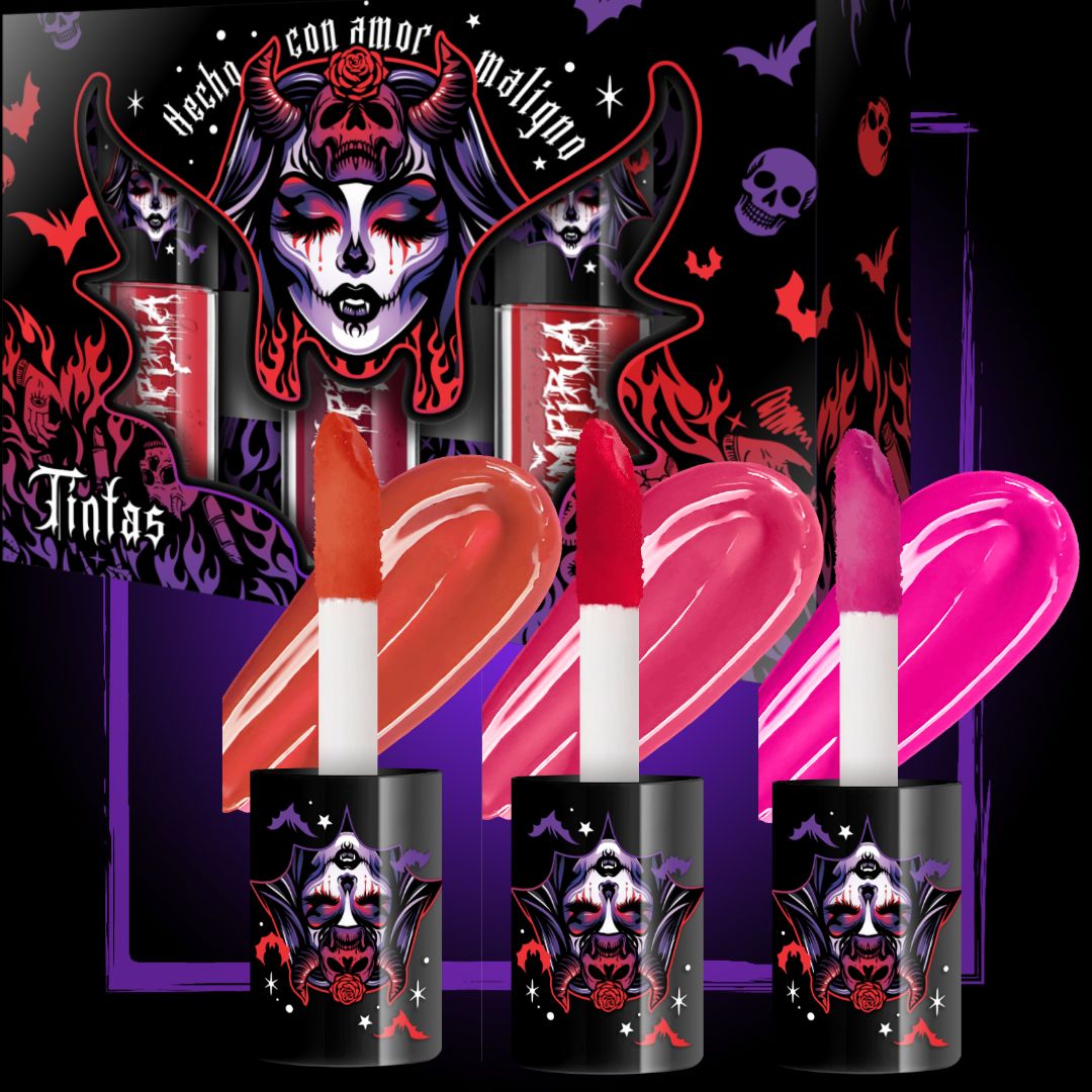 Tintas de labios rojas 3 piezas | Bloody