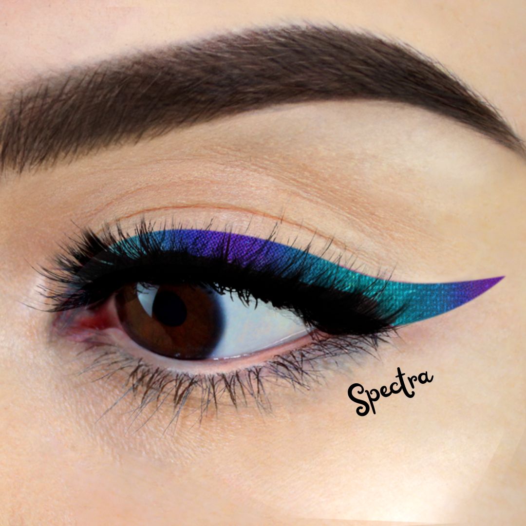 Delineador multicromático azul cyan morado metálico | Spectra