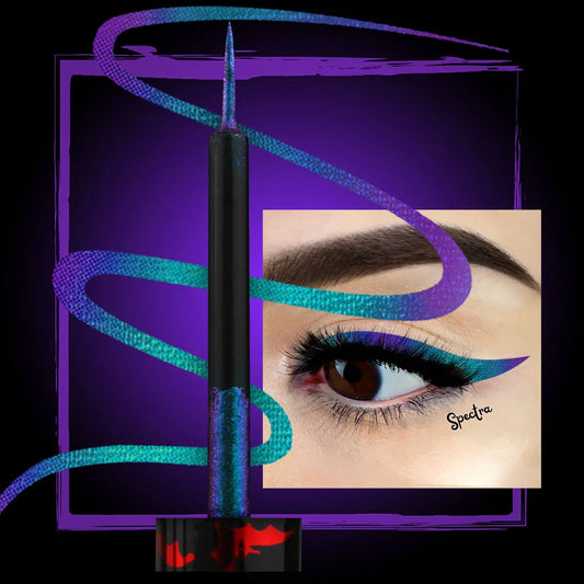 Delineador multicromático azul cyan morado metálico | Spectra