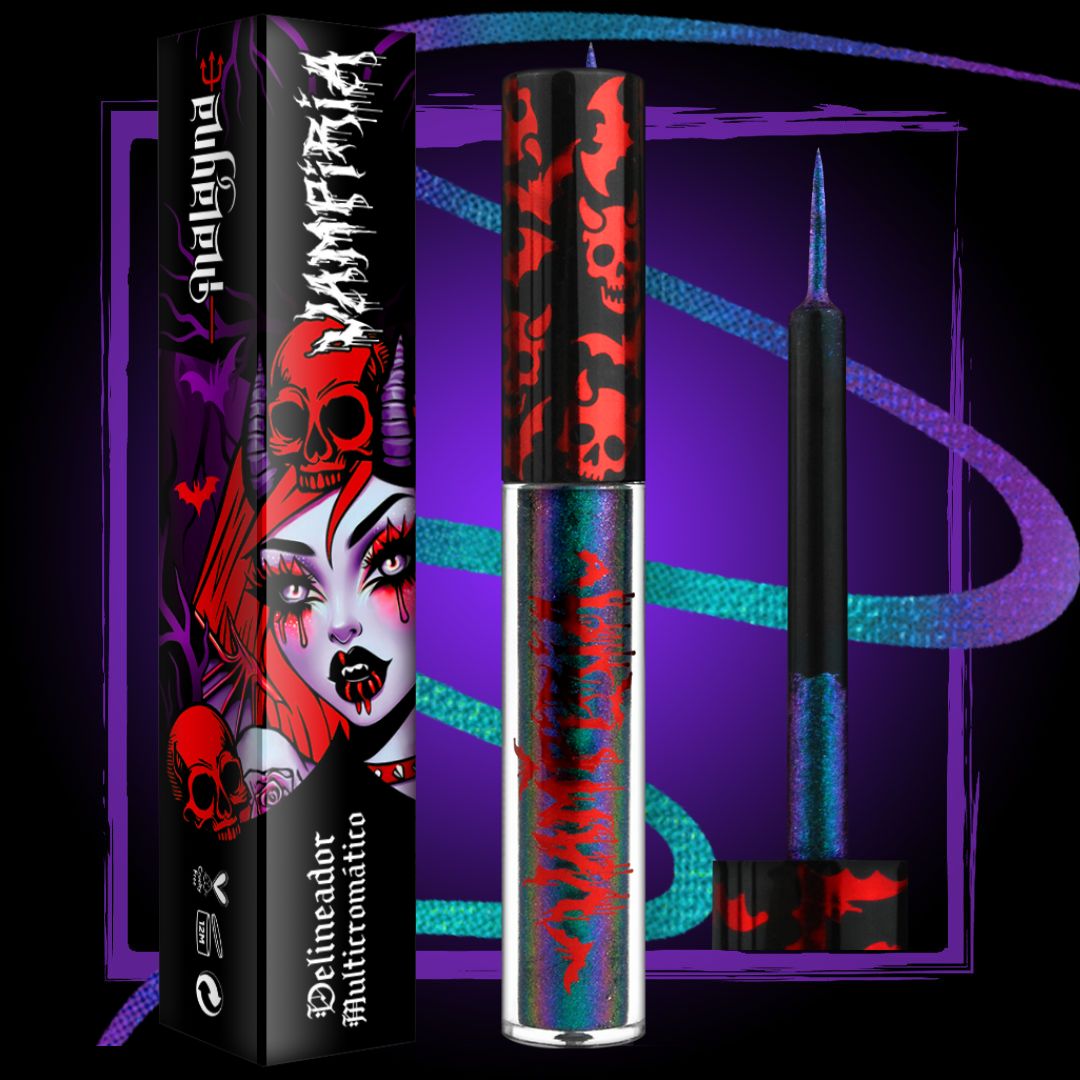 Delineador multicromático azul cyan morado metálico | Spectra