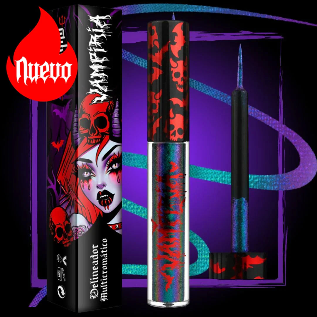 Delineador multicromático azul cyan morado metálico | Spectra