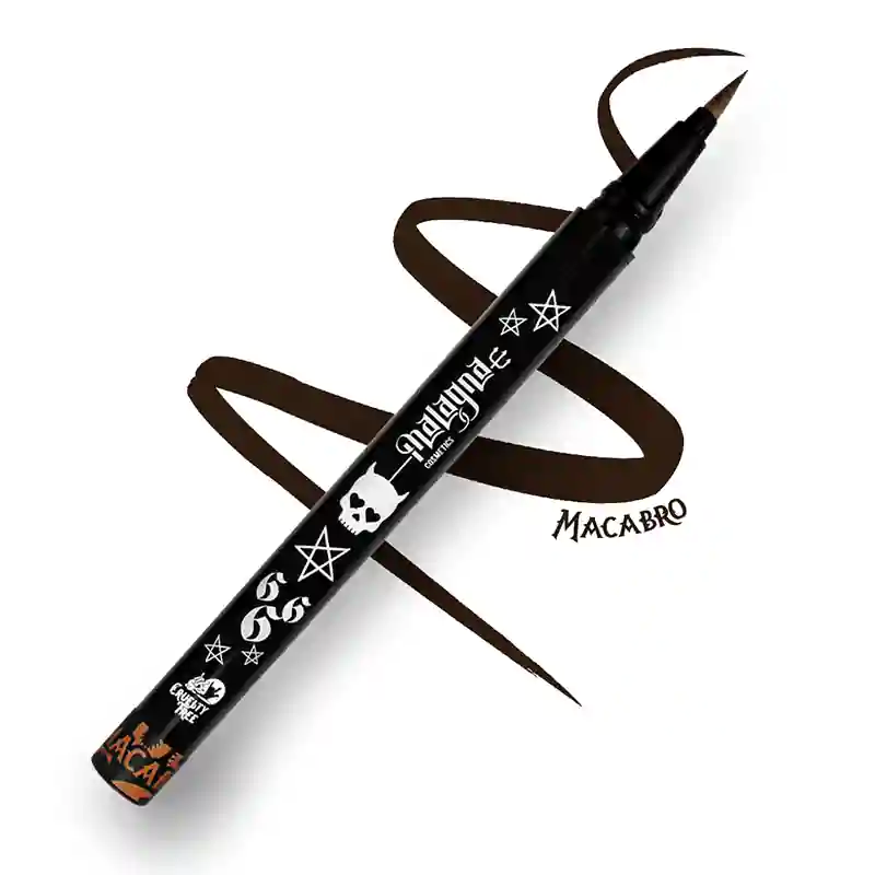 Delineador waterproof café | plumón Macabro
