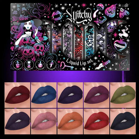 Kit de 10 labiales líquidos witchy